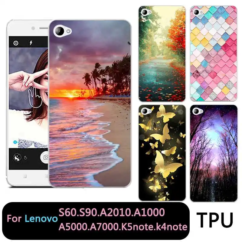 Qmswei Мягкий ТПУ Прозрачный чехол для телефона lenovo S60 S90 A2010 a1000 a5000 A7000 k5note k4note k3note