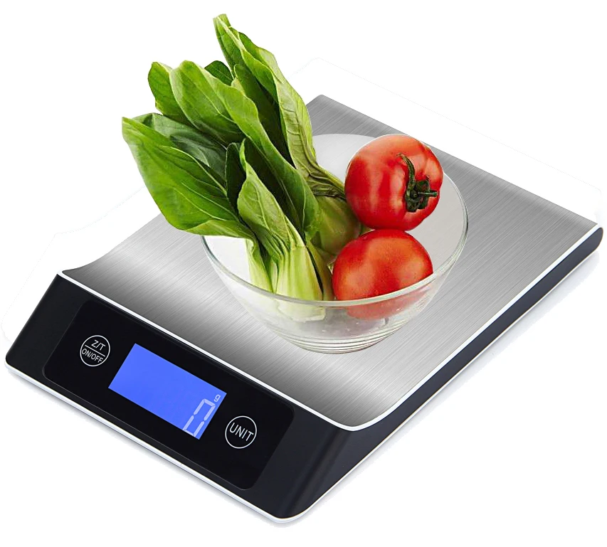 Stainless Steel Kitchen scales 15kg/1g Food Diet Postal Libra Digital