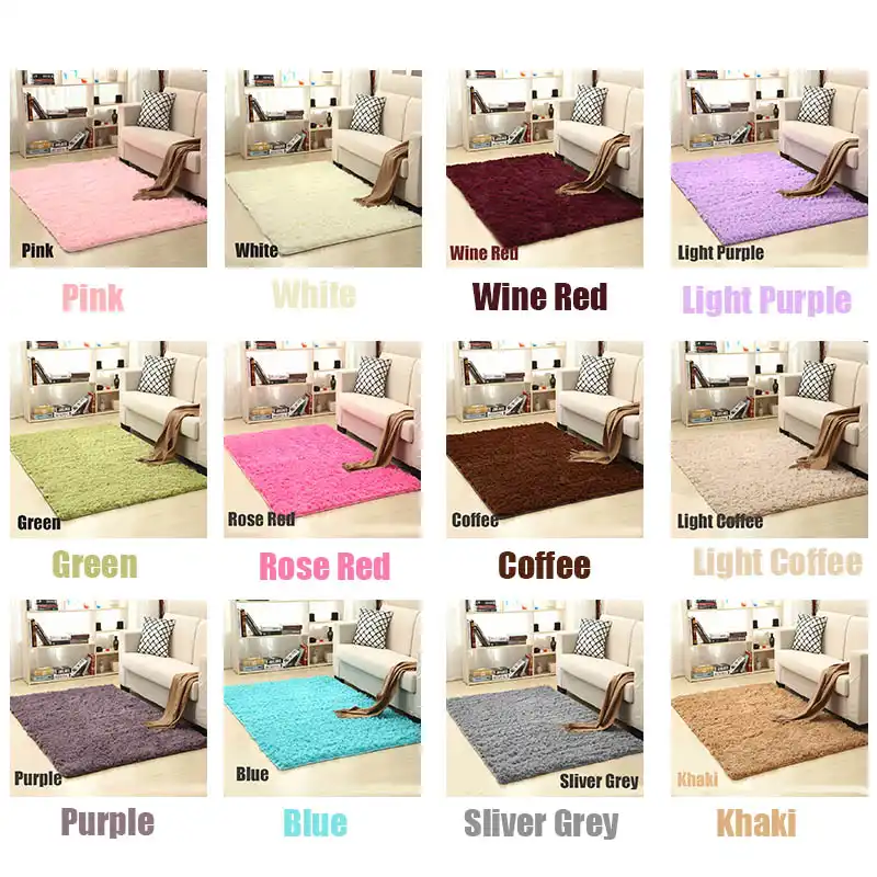 Living Room Carpet European Fluffy Mat Kids Room Rug Bedroom