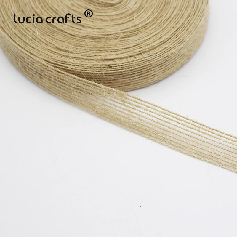 Lucia Crafts 2 ярдов натуральная Мешковина Hessian лента пеньковая кружевная отделка джут
