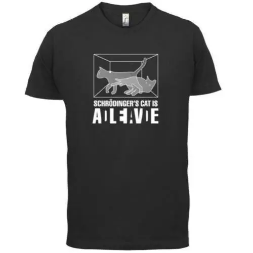 

Schrodinger's Cat - Mens T-Shirt - Physics / Funny / Science Cool Casual pride t shirt men Unisex Fashion tshirt free shipping