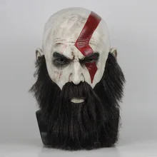 Игра God Of War 4 Kratos маска с бородой Косплей Ужасы латексные маски для вечеринок Шлем Хэллоуин страшные вечерние реквизит Игра God Of War 4 Kratos маска с бородой Косплей Ужасы латексные маски для вечеринок Шлем Хэллоуин страшные вечерние реквизит