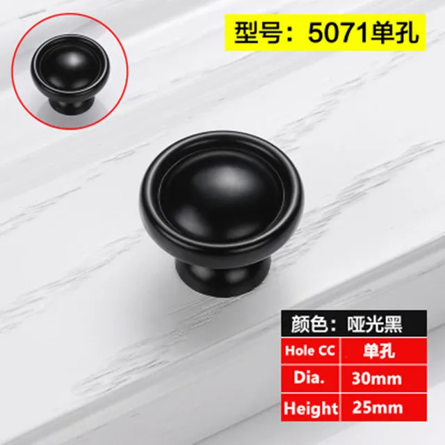 Special Offers Dia.30mm Single Hole Zinc Alloy modern Knob Kitchen Furniture Handle bedroom drawer pulls black color Special Offers Dia.30mm Single Hole Zinc Alloy modern Knob Kitchen Furniture Handle bedroom drawer pulls black color