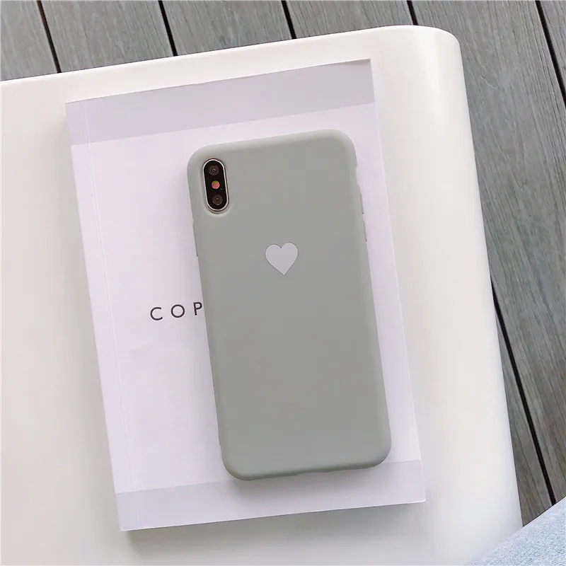 Розовый Мягкий ТПУ чехол с Микки и Минни для iPhone 6S 8 7 Plus 6 s, матовый чехол для iPhone X XS Max XR, чехол для телефона с мультяшным сердцем - Цвет: Розовый