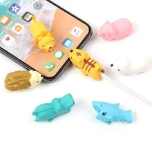 Дропшиппинг 1 шт. протектор для Iphone устройство для сматывания кабеля аксессуар для телефона, держатель chompers Кролик Собака Кот, животное, кукла забавная модель