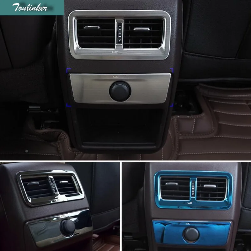 Tonlinker 2 Pcs Car Styling Stainless Steel Rear Vent Cigarette Tonlinker 2 Pcs Car Styling Stainless Steel Rear Vent Cigarette Lighter Panel Cover Case Stickers For Lexus Rx200t 450h 2016