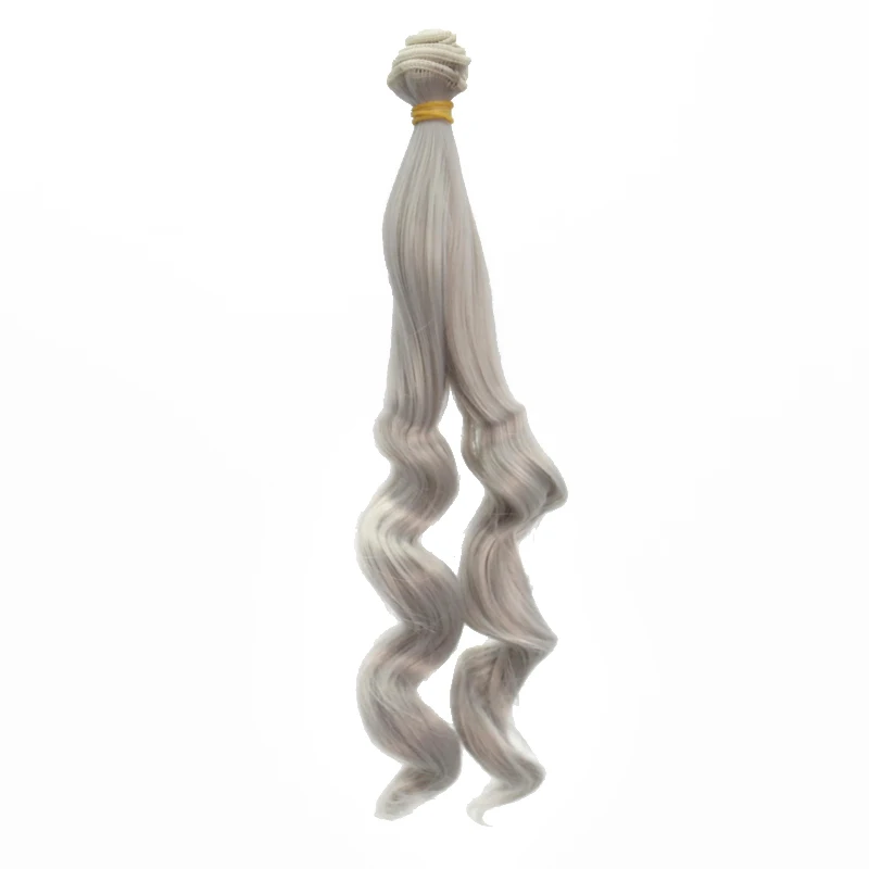 1pieces Extension Doll Wigs 25100cm Natural Color Curly Doll Hair for BJD SD Russian Handmade Baby Tress Doll Accessories (6)