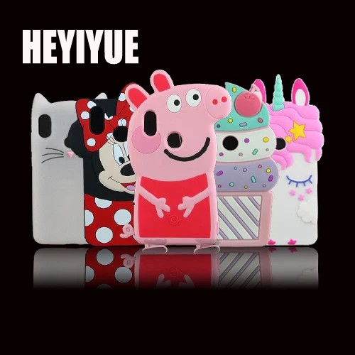 

For Xiaomi Mi6X A2 Mi 6X 3D Silicon Unicorn Cupcake Cat Cartoon Soft Cell Phone Back Skin Cover for Xiaomi MiA1 a1 5X