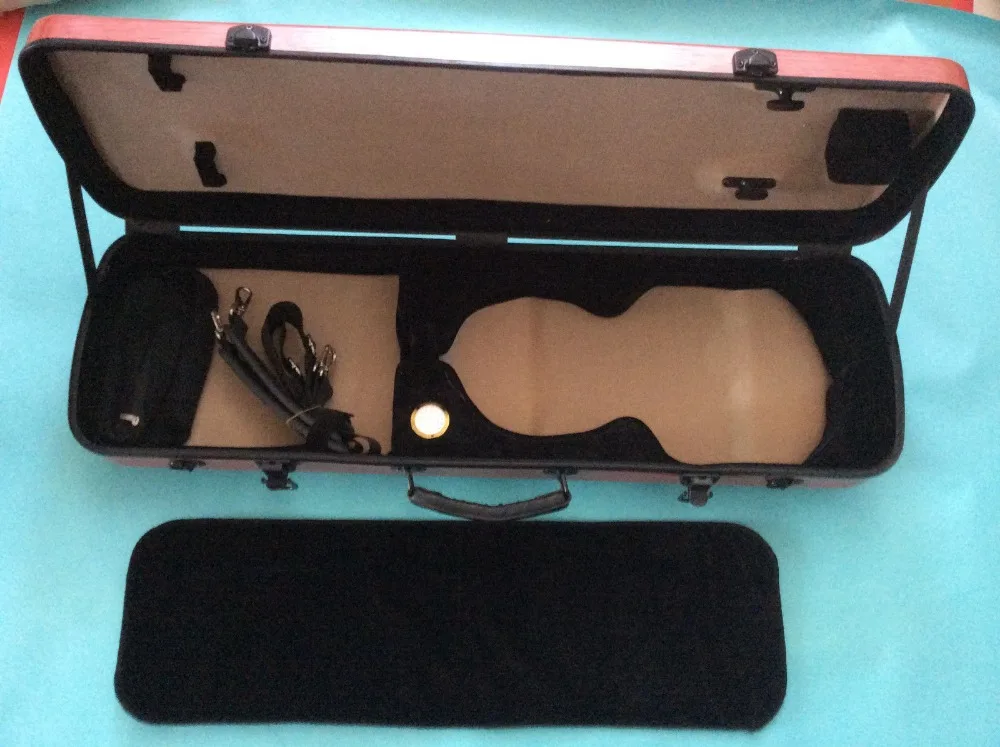 

violin case 4/4 carbon fiber material oblong shape red color