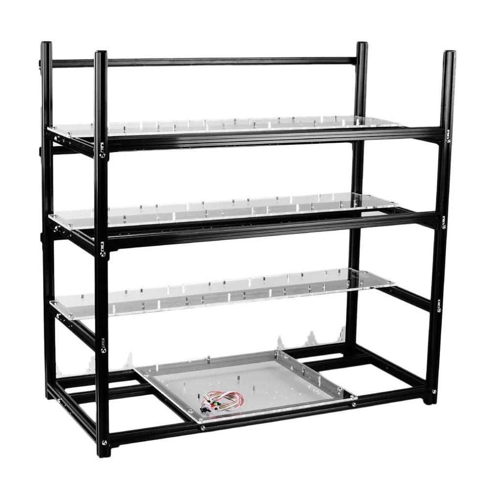 

Multifunctional Heat Dissipation GPU Mining Frame Case Stackable Design Aluminum Acrylic Insulation Mining Frame Case