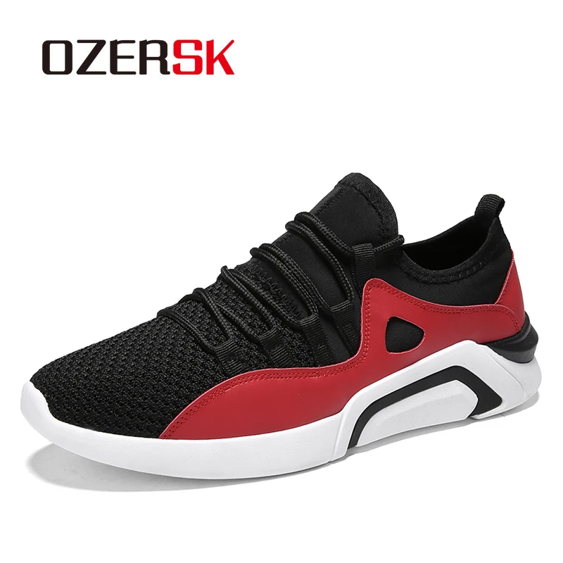

OZERSK 2019 New Summer Air Mesh Men Casual Shoes Light Breathable Shoes Training Sneakers Comfort Walking shoes Flat shoes