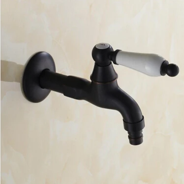

High Quality Retro Euro Style Oil Rubbed Bronze Finish Single Handle Toilet Faucet Bibcocks Wall Mount Washing Machine Faucet