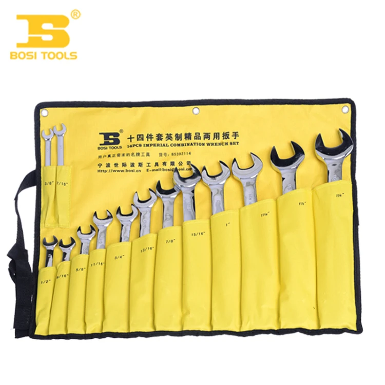 

2016 Combination wrench BS392114 of Persia and Imperial combination spanner set of 14 open wrench open end wrenches BOSI Tools d