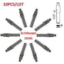 10 шт./партия) металлический пустой Uncut Флип KD полотно дистанционного ключа типа Hu66 blade