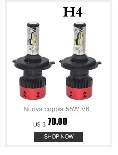 Nuova coppia 55 Вт V6 H4 H7 H8 H11 9005 9006 H1 D2S светодиодный Авто фару Nebbia Lampadina di конвертер комплект W/Авто Уровень Perline лампада