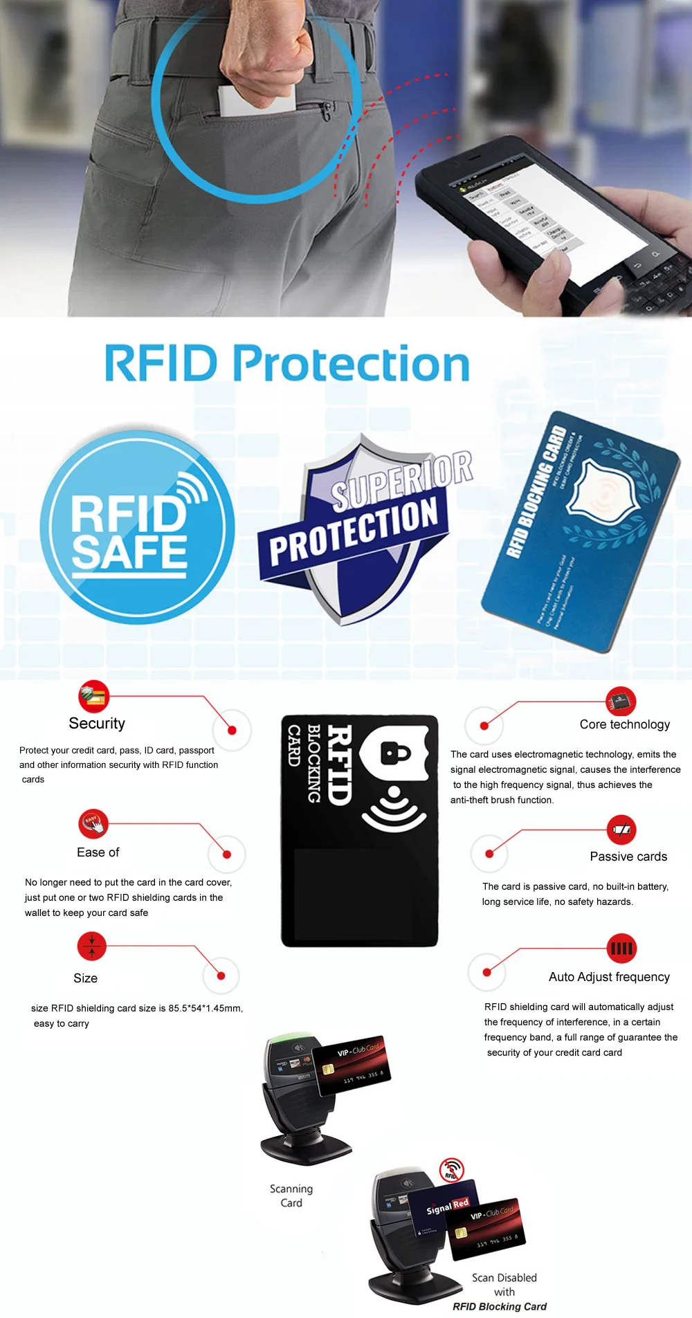 2000 шт/партия RFID противоугонное Экранирование NFC информация противоугонное Экранирование карта подарок модуль магнитной защиты