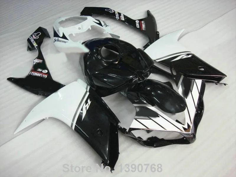 Хороший Обтекатели корпуса kitFor YAMAHA YZF R1 07 08(черный белый) 2007/2008 литья под давлением обтекатель комплект TL08