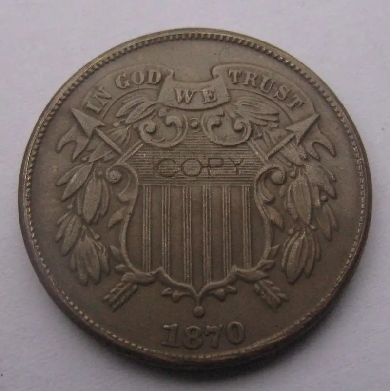 

Two Cent 1870 copy coins FREE SHIPPING