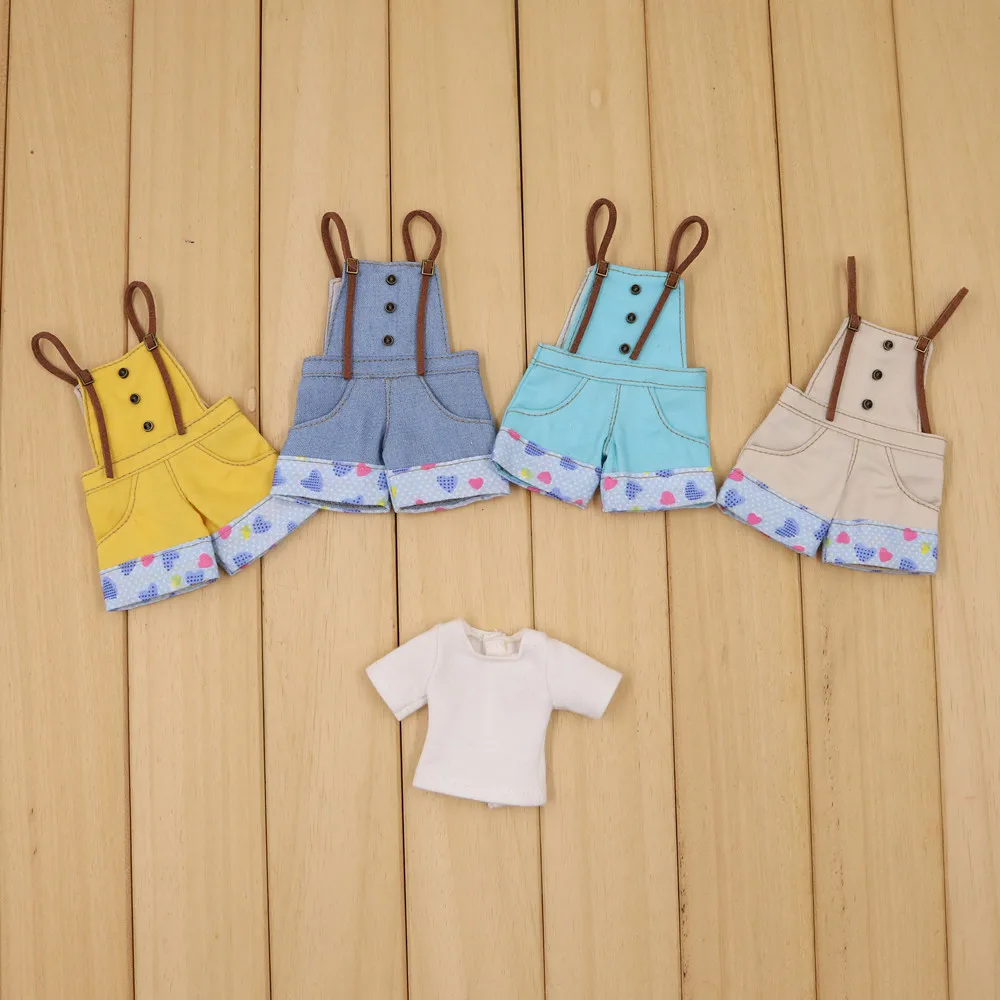 

DBS Suit for 30cm blyth doll leisure overalls with T-shirt for the 1/6 BJD joint body dressing ICY NEO