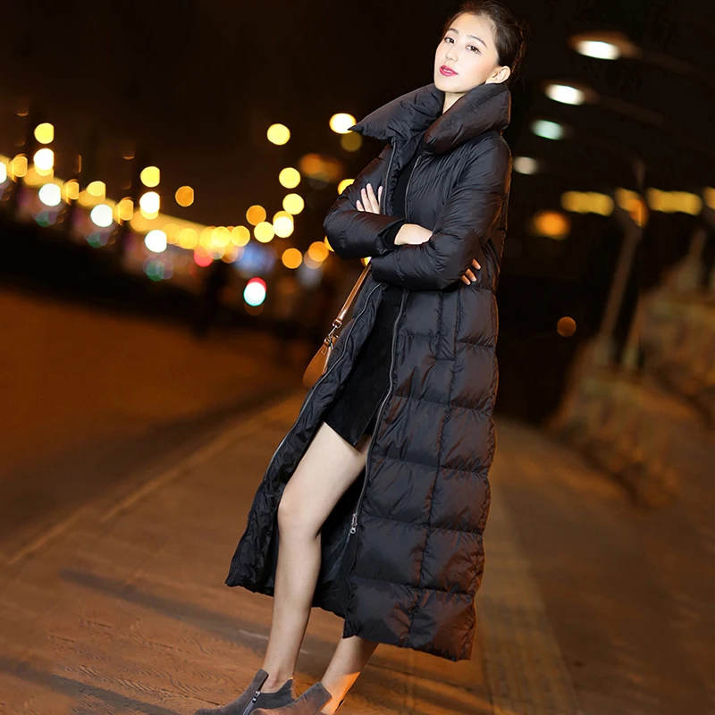 Autumn Winter Women Down Jacket Plus Long Fashion Warm Outerwear Coats High Quality Hooded Coats New Female black Elegant Parkas Autumn Winter Women Down Jacket Plus Long Fashion Warm Outerwear Coats High Quality Hooded Coats New Female black Elegant Parkas