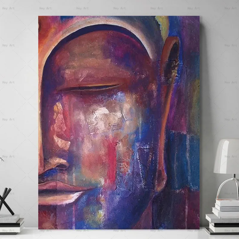 Frameless Printing Abstract art Posters and Prints Buddha Picture Canvas Painting Wall Pictures for Living Room