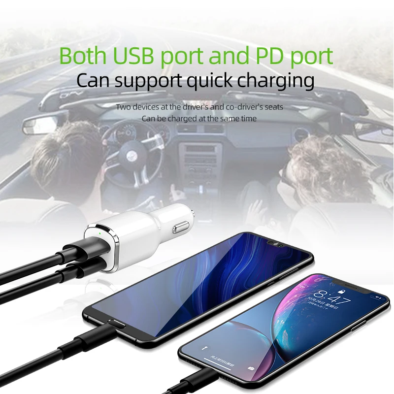 IHaitun 30 Вт USB Type C PD автомобильное зарядное устройство для Samsung S10 Quick Charge 4 0 3 QC3.0 QC4.0