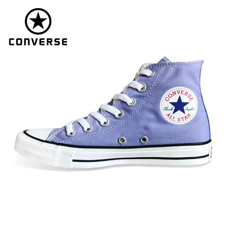 CONVERSE зажимы Taylor All Star обувь фиолетовый цвет оригинальный для мужчин и женщин высокая обувь для скейтборда, кроссовки 160455C