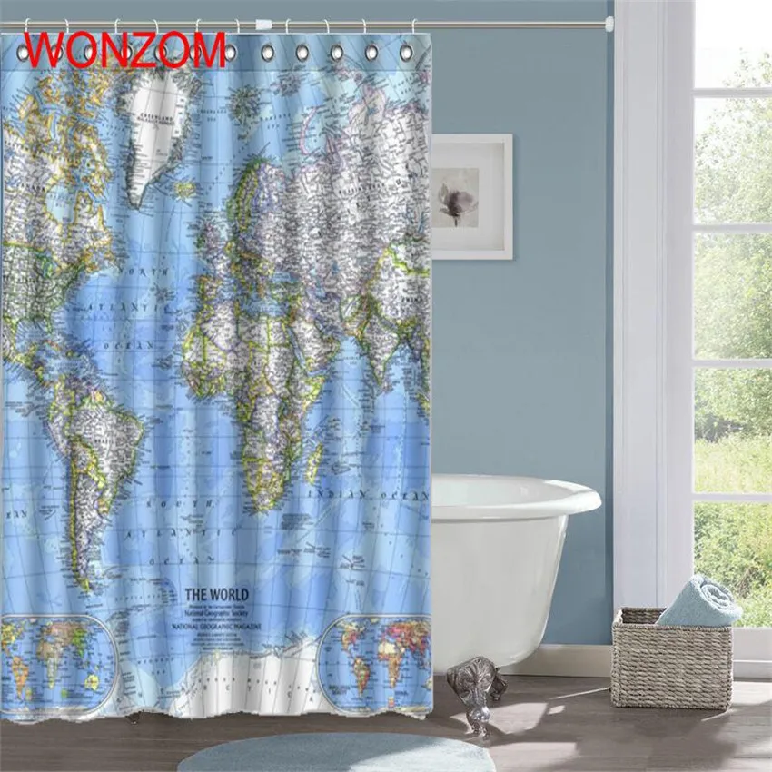 1 قطع wonzom خريطة العالم ديكور العلم الوطني للماء ستارة الحمام كورتينا دي بانو 2017 حمام ستارة الديكور هدية 1 قطع wonzom خريطة العالم ديكور العلم الوطني للماء ستارة الحمام كورتينا دي بانو 2017 حمام ستارة الديكور هدية