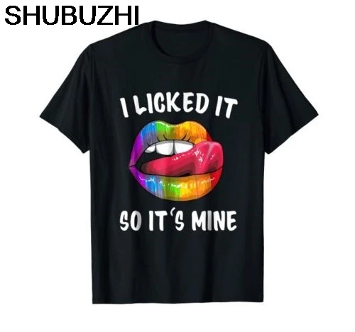 

LGBT I Licked It So It Mine Black T-shirt Gay Homosexual Lesbian Cool Casual pride t shirt men Unisex New Fashion tshirt sbz6216