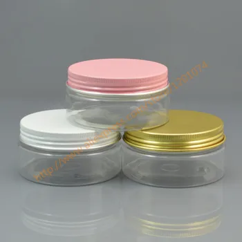 

80g PET Can with gold/white/pink aluminum Lid,Plastic Canning Jar Plastic Can Food Can 80ml container