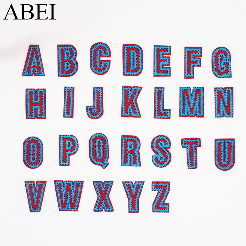 

26pcs/set Alphabet Letter Patch Embroidery Clothing Accessories Sewing Patch Iron-On Applique Badge Embroidery Patches Stickers