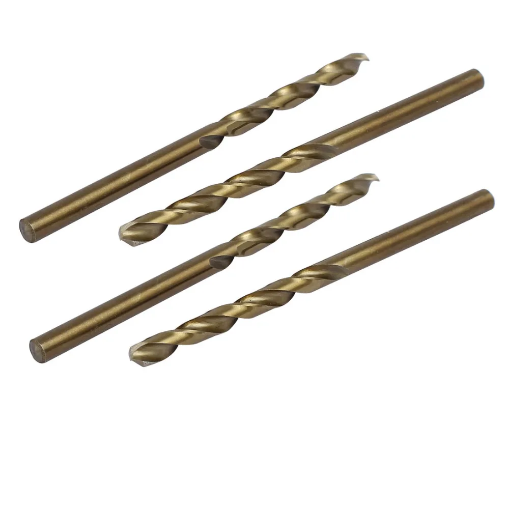 

Uxcell 2018 New Arrival 4pcs 4.1/4.2/4.3/4.5/5.1mm HSS High Speed Steel Cobalt Metric Twist Drill works in Key-less Drill Chucks