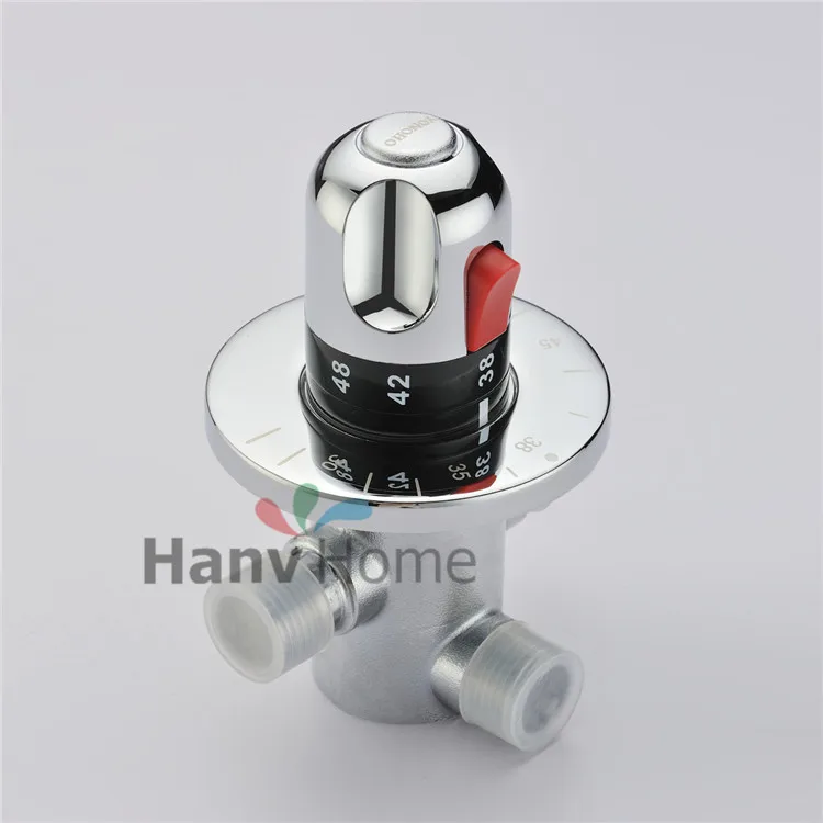 New G1/2 Brass Thermostatic Mixing Valve, Adjust the Mixing Water