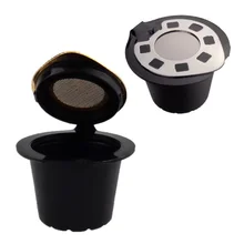 

New Silver Refillable Reusable Coffee Capsule Filter Compatible Nespresso Soft Capsules Baskets