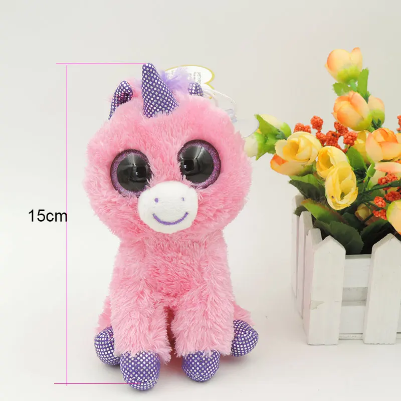 Buy 15cm Cute Plush Pink Unicorn Stuffed Big Eyes