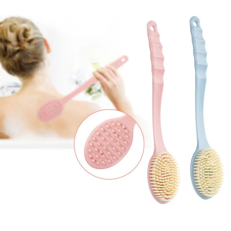 Bath Brush Long Handle Scrubber Skin Massage Brush Feet Rubbing Body