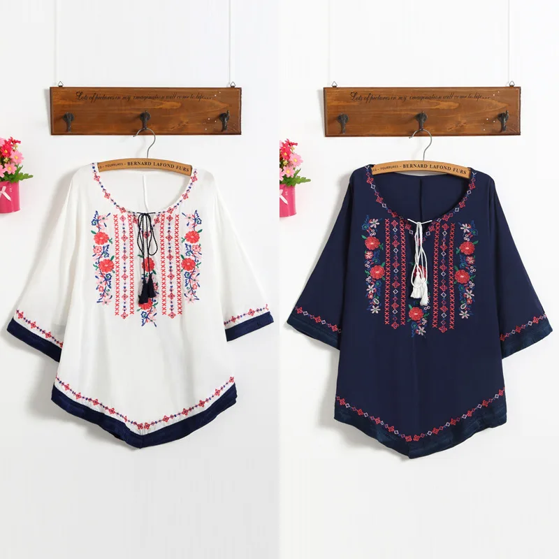 

Embroidery Cotton Maternity Shirt Spring & Summer & Autumn Blouse Tops Clothes for Pregnant Women Pregnancy Clothes