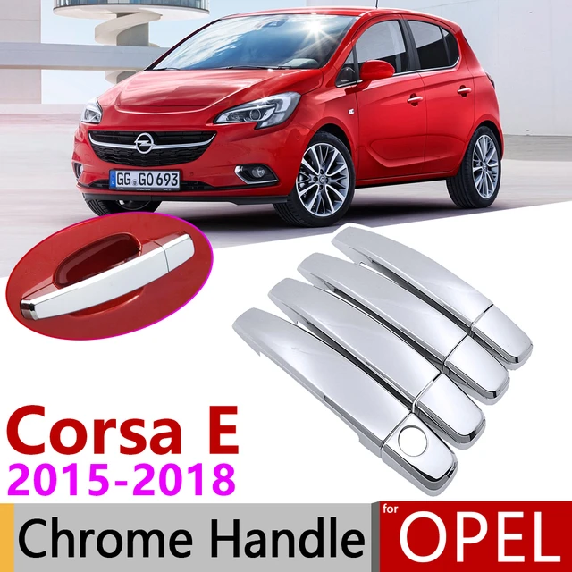 Für Opel Corsa E 2015 ~ 2018 Vauxhall OPC VXR Chrome Außentür Griff  Abdeckung Trim Set 2016 2017 Auto zubehör Aufkleber - AliExpress