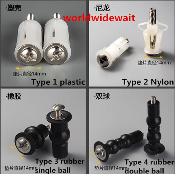 

2pcs Toilet Seats Cover Plate Top Lock Quick Release Fixed Expansion Nuts Screws