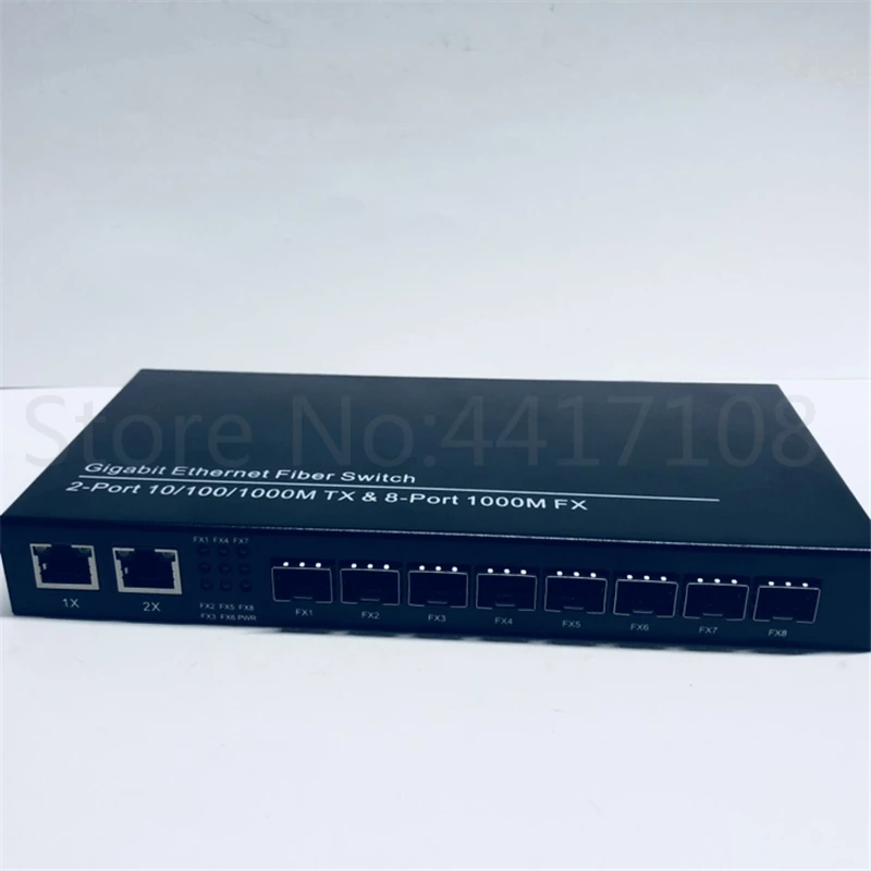 8SFP& 2UTP Gigabit Ethernet-коммутатор Ethernet волоконно-оптический преобразователь 8* для программирования в производственных условиях и 2* RJ45 Порты и разъёмы 10/100/1000M& 8* Порты и разъёмы 1,25G SFP