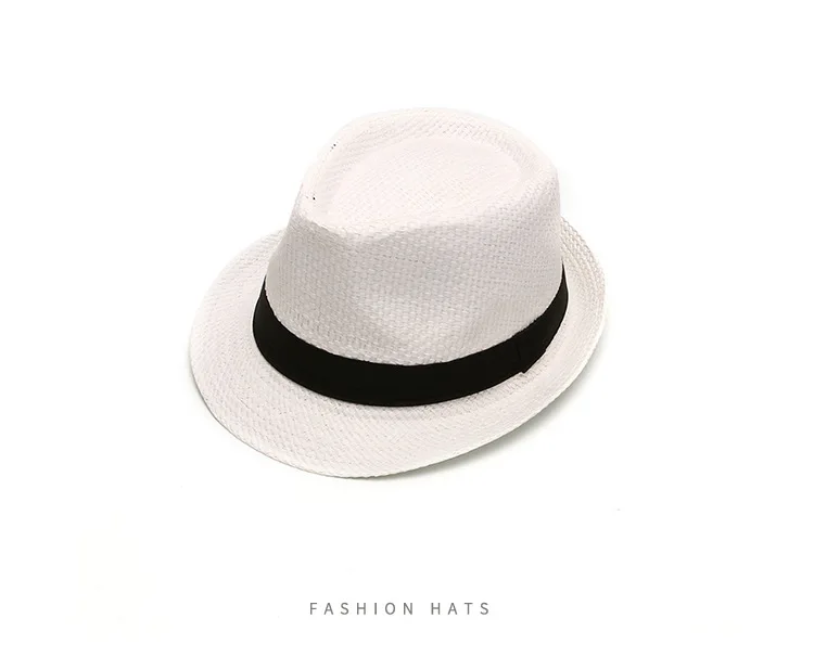 Мужская женская соломенная шляпа ручной работы дышащая Повседневная пляжная кепка для лета магазин NYZ - Цвет: Белый