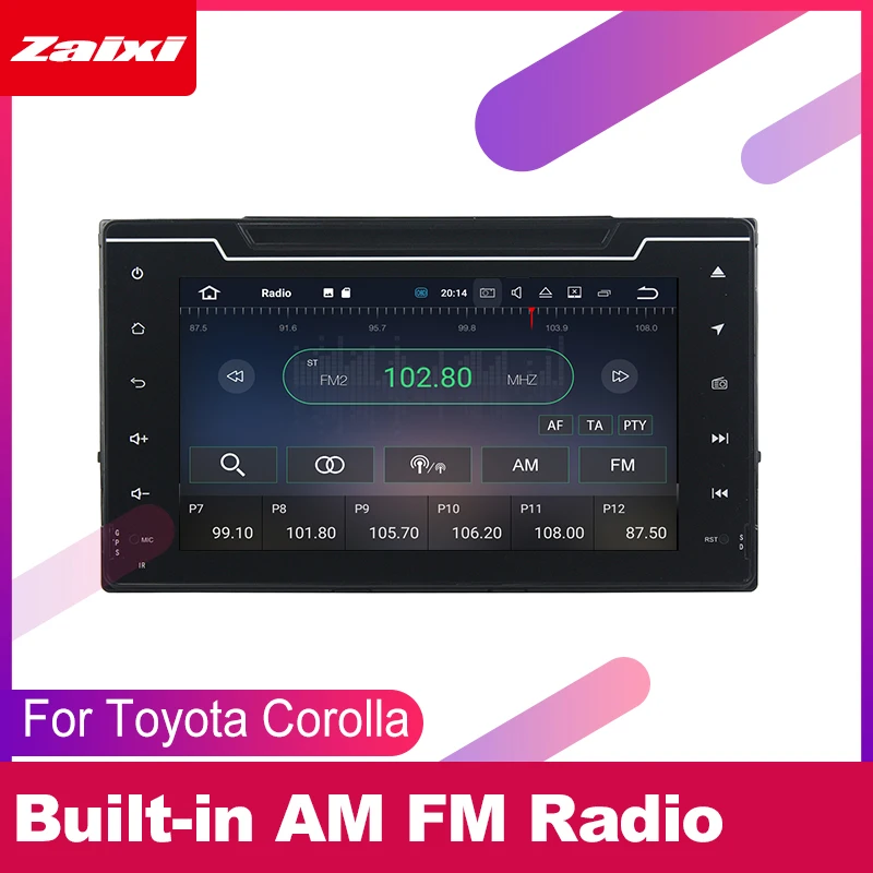 Top ZaiXi android car dvd gps multimedia player For Toyota Corolla 2016~2019 car dvd navigation radio video audio player Navi Map 4