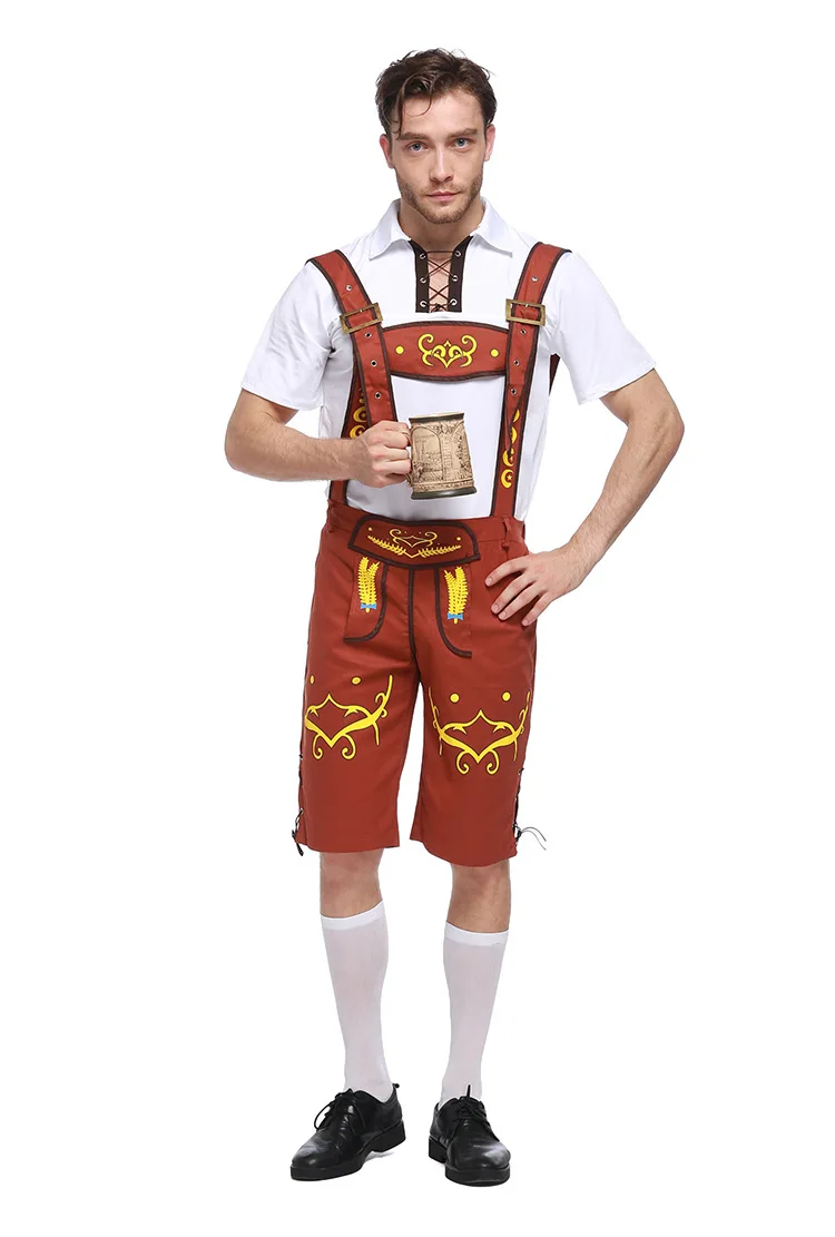 Взрослый костюм для Октоберфеста Lederhosen Bavarian Octoberfest пивной фестиваль Косплей костюмы на Хэллоуин для мужчин пивные костюмы