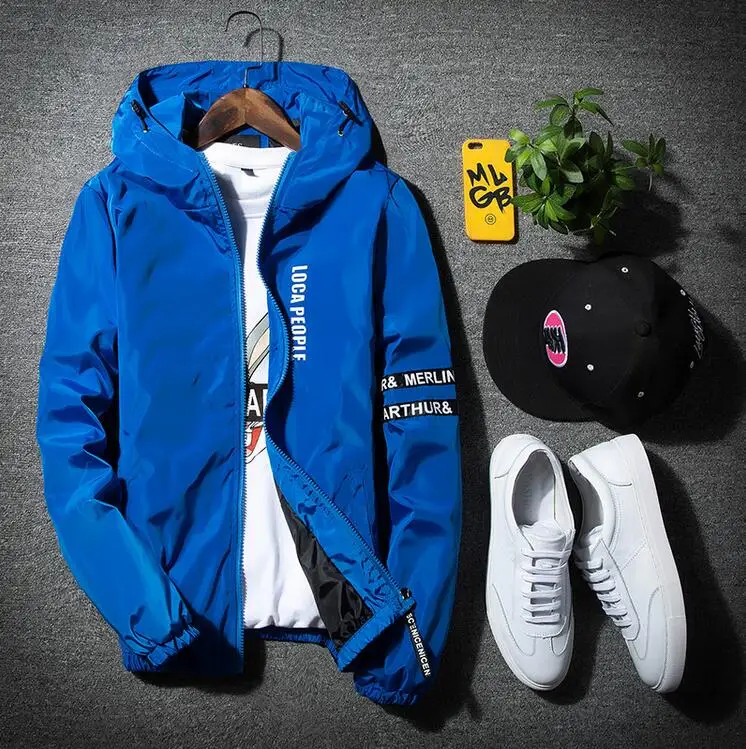 JIN JUE LES 2017 NEW Fashion Spring and Autumn Sports and Leisure Jacket Letters Printed Tide Windbreaker Men's Jacket JIN JUE LES 2017 NEW Fashion Spring and Autumn Sports and Leisure Jacket Letters Printed Tide Windbreaker Men's Jacket
