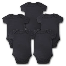 5PCS/Lot Child Bodysuits New child Garments Physique Bebe Brief Sleeve Black Summer time Model New Toddler Jumpsuit Child Lady Boys Garments
