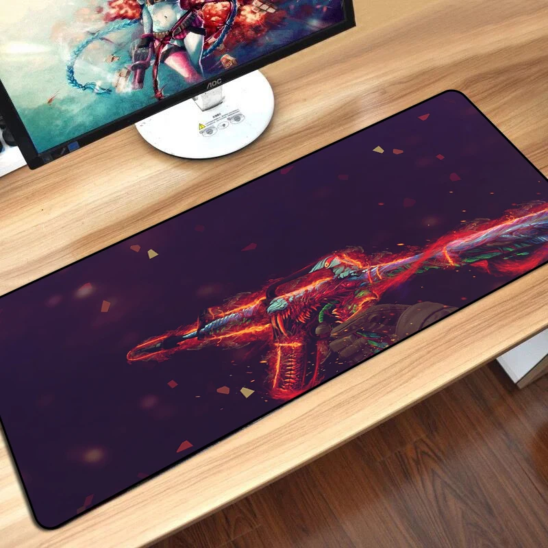 CS GO Gamer Mouse Pad Durable Non-slip Keyboard Mouse Mat Hyper beast AWP Boyfriend Best Gift Overlock Edge Big Gaming Pad