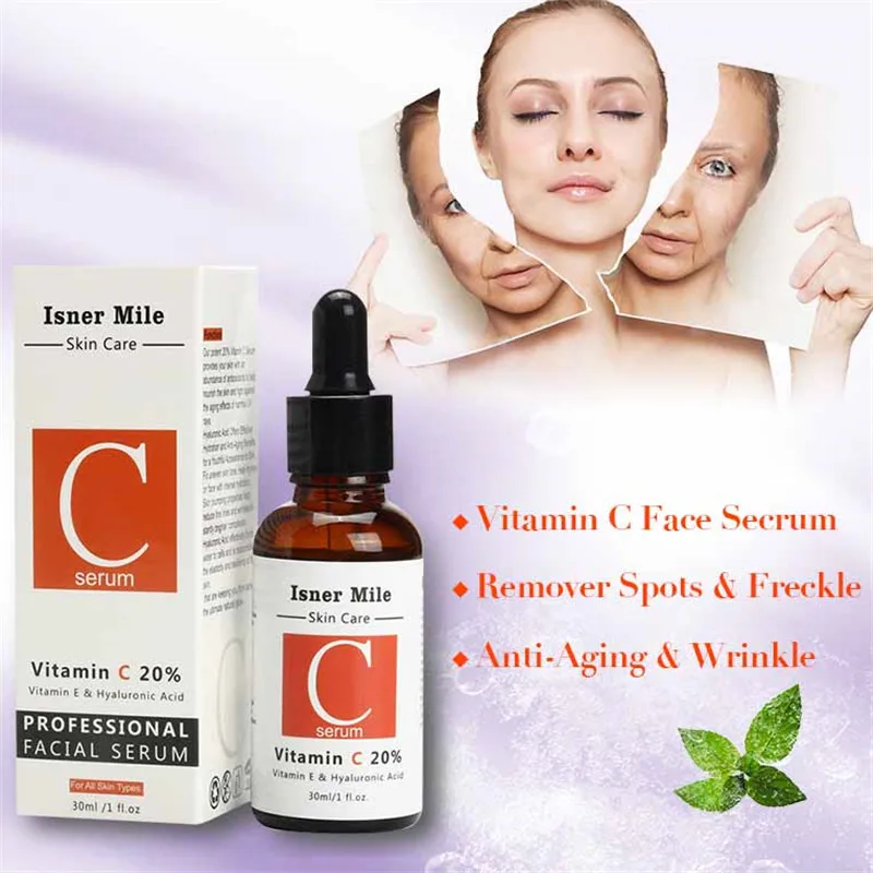 Hyaluronic Acid Vitamin C Serum Whitening Anti-Aging Fade Spots Removing Freckle Anti Winkles Moisturizing Face Cream Care Hyaluronic Acid Vitamin C Serum Whitening Anti-Aging Fade Spots Removing Freckle Anti Winkles Moisturizing Face Cream Care
