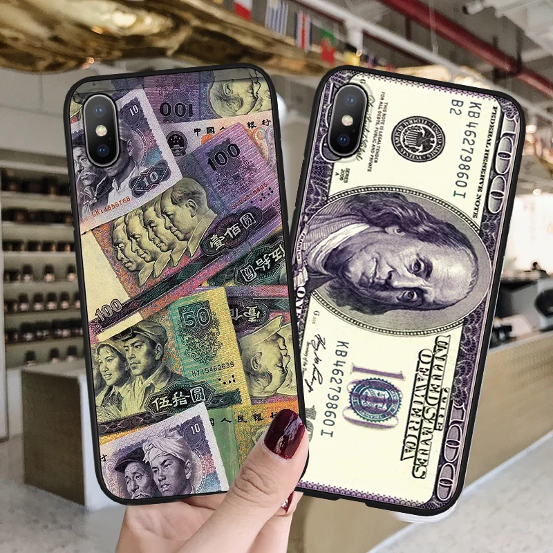 

Funny Money Matte Black Coque For iPhone 7plus 8 plus Cover For iPhone 5 5S SE 6 7 8 Plus X XR XS Max TPU For iPhone 8 Plus case