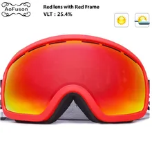 Сноуборд лыжные очки двухслойные противотуманные линзы большое видение фотохромные UV400 Маска Зимний снег снегоход Skibril очки