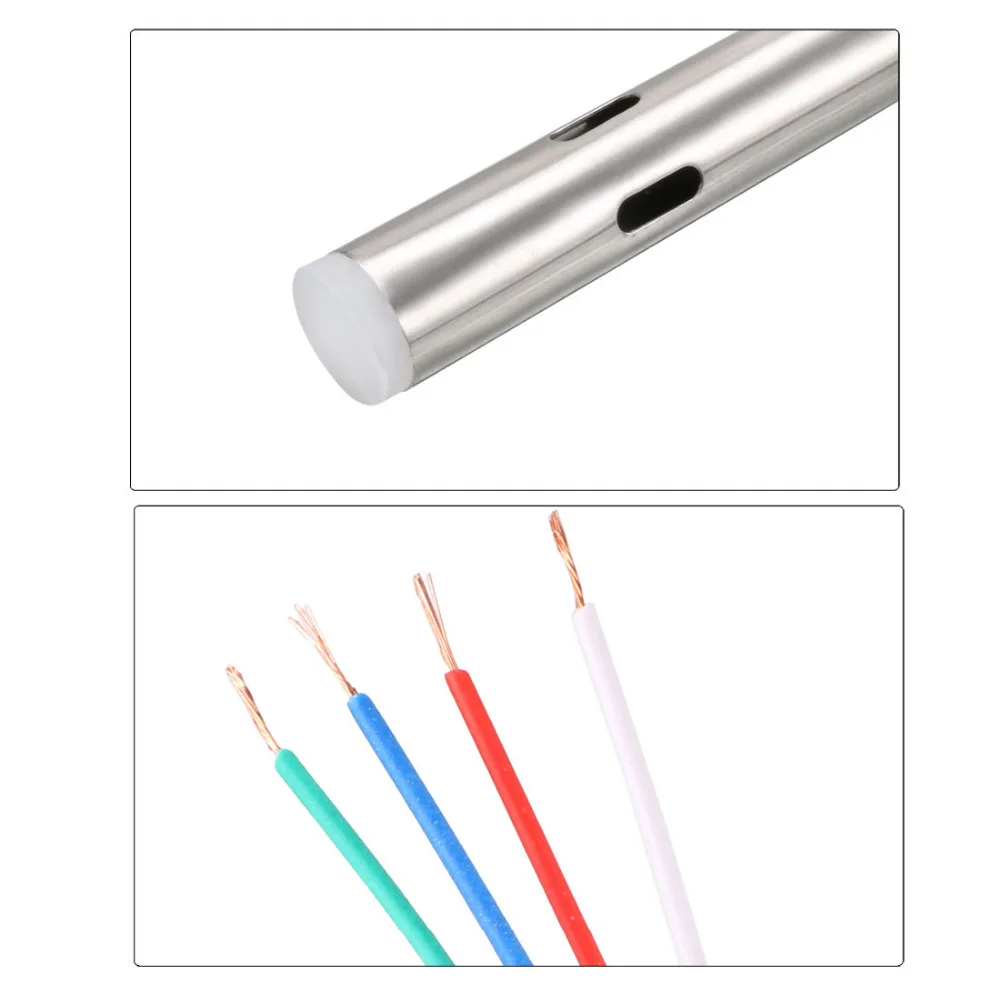 Uxcell Water Probe Temperature Level Sensor for Solar Energy Water Heater Controller Stainless Steel Side/Top Mounting 2/4 Cores